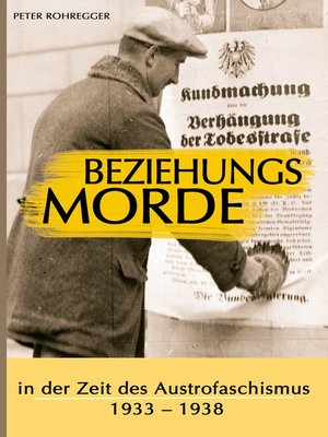 cover image of Beziehungsmorde in der Zeit des Austrofaschismus